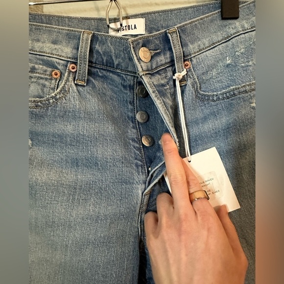 Charlie High Rise Classic Straight Ankle Jean - Wave Vintage - Picture 7 of 13